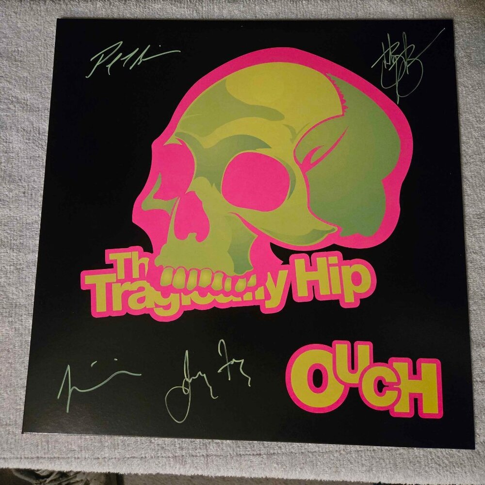 ULTRA RARE The Tragically Hip "Ouch" Lithograph HAND-SIGNED by Band